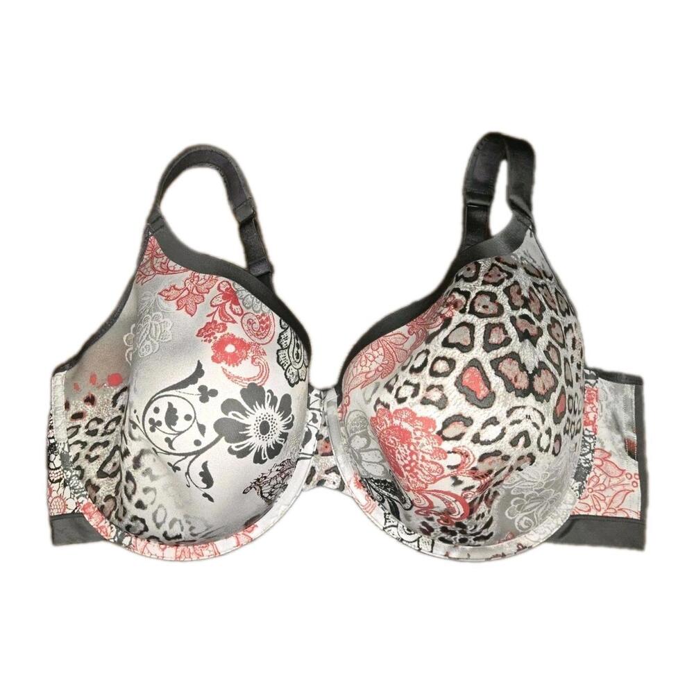 Cacique Cooling French Full Coverage Balconette 44F White Leopard Floral